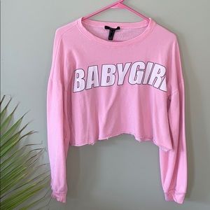 Cropped Graphic Sweatshirt